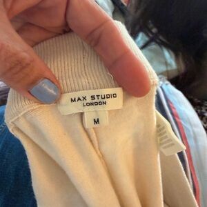 Max Studio Beige Knit Top